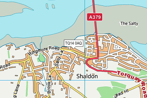King George V Playing Field (Shaldon) map (TQ14 0AQ) - OS VectorMap District (Ordnance Survey)