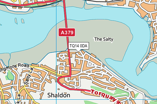 TQ14 0DA map - OS VectorMap District (Ordnance Survey)