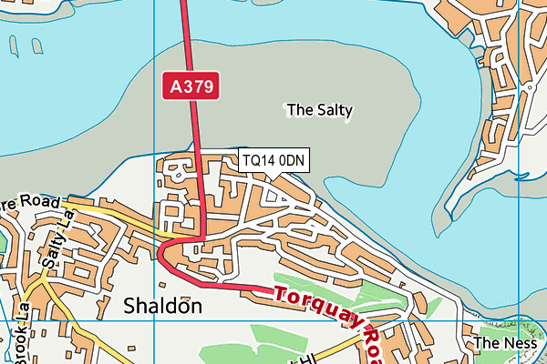 TQ14 0DN map - OS VectorMap District (Ordnance Survey)