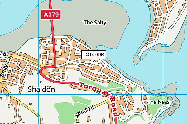 TQ14 0DR map - OS VectorMap District (Ordnance Survey)