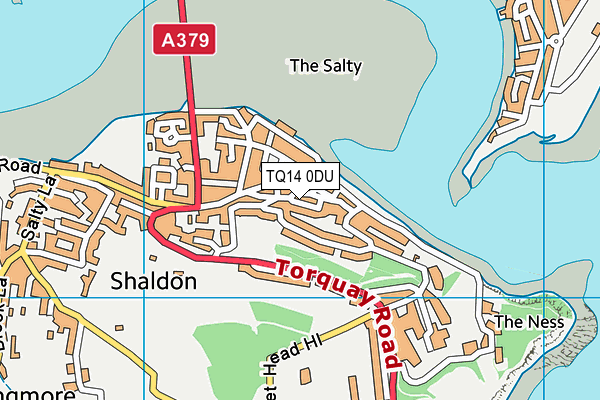 TQ14 0DU map - OS VectorMap District (Ordnance Survey)