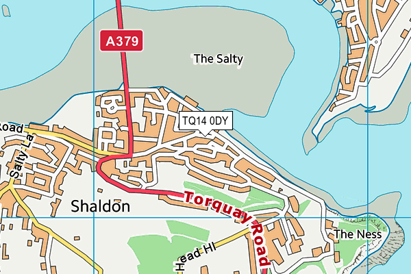 TQ14 0DY map - OS VectorMap District (Ordnance Survey)