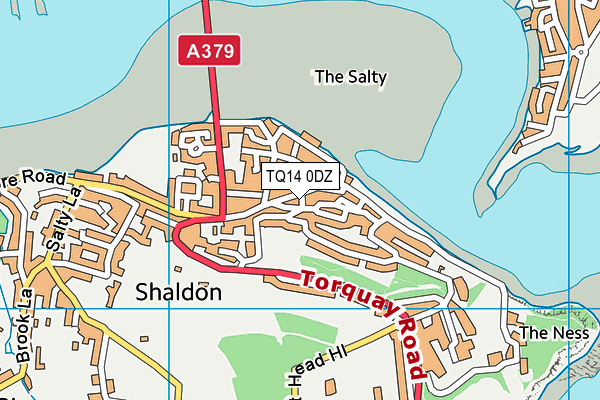 TQ14 0DZ map - OS VectorMap District (Ordnance Survey)