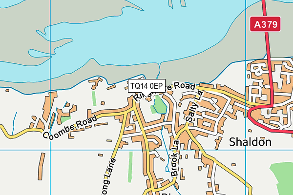 TQ14 0EP map - OS VectorMap District (Ordnance Survey)