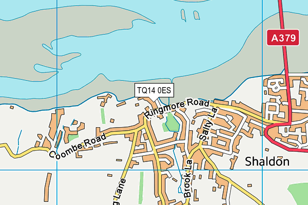 TQ14 0ES map - OS VectorMap District (Ordnance Survey)