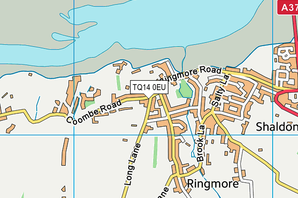 TQ14 0EU map - OS VectorMap District (Ordnance Survey)
