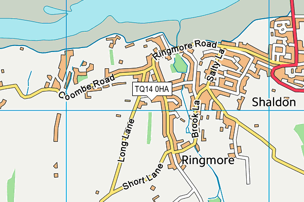 TQ14 0HA map - OS VectorMap District (Ordnance Survey)