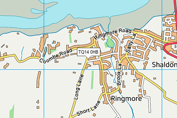 TQ14 0HB map - OS VectorMap District (Ordnance Survey)