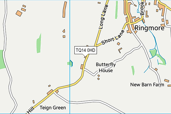 TQ14 0HD map - OS VectorMap District (Ordnance Survey)