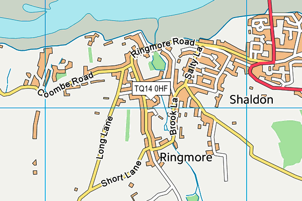 TQ14 0HF map - OS VectorMap District (Ordnance Survey)