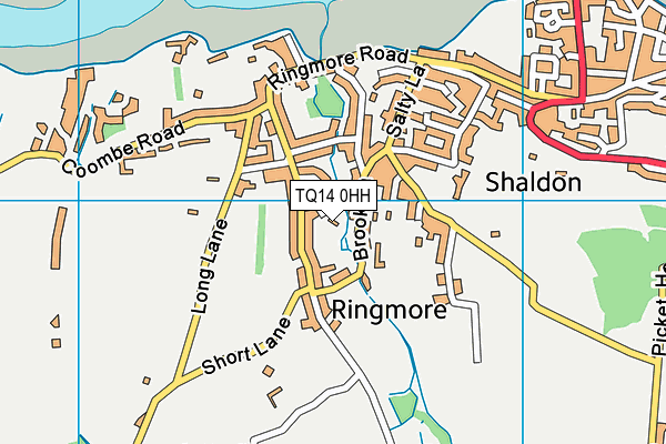 TQ14 0HH map - OS VectorMap District (Ordnance Survey)