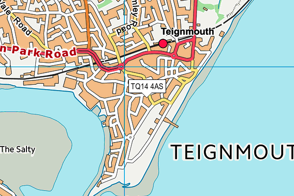 TQ14 4AS map - OS VectorMap District (Ordnance Survey)