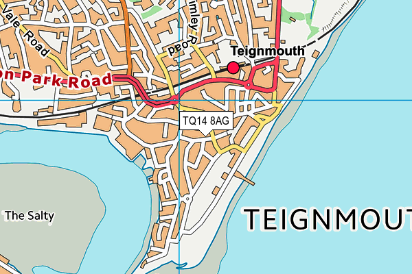 TQ14 8AG map - OS VectorMap District (Ordnance Survey)