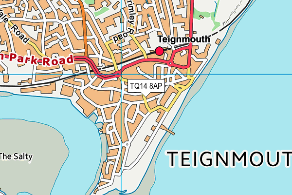TQ14 8AP map - OS VectorMap District (Ordnance Survey)