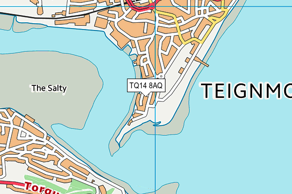 TQ14 8AQ map - OS VectorMap District (Ordnance Survey)