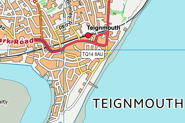 TQ14 8AU map - OS VectorMap District (Ordnance Survey)