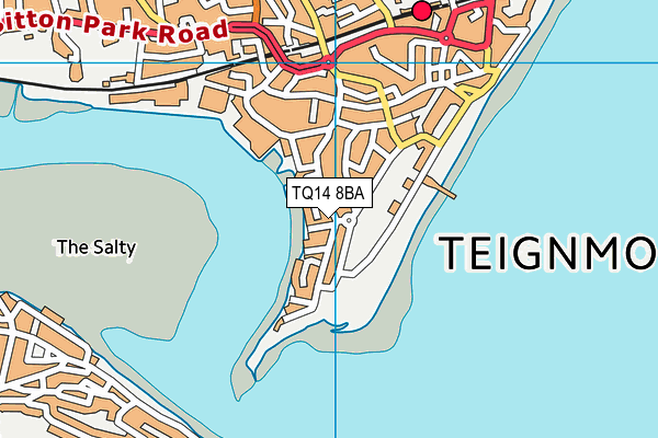 TQ14 8BA map - OS VectorMap District (Ordnance Survey)