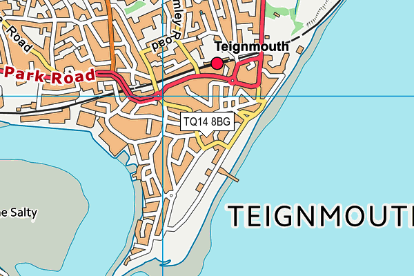 TQ14 8BG map - OS VectorMap District (Ordnance Survey)
