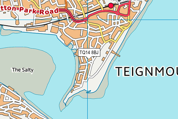 TQ14 8BJ map - OS VectorMap District (Ordnance Survey)