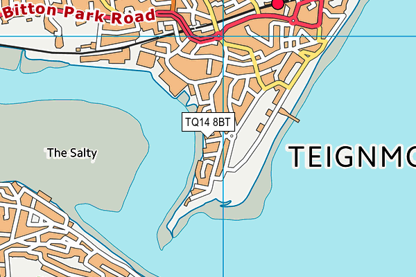 TQ14 8BT map - OS VectorMap District (Ordnance Survey)