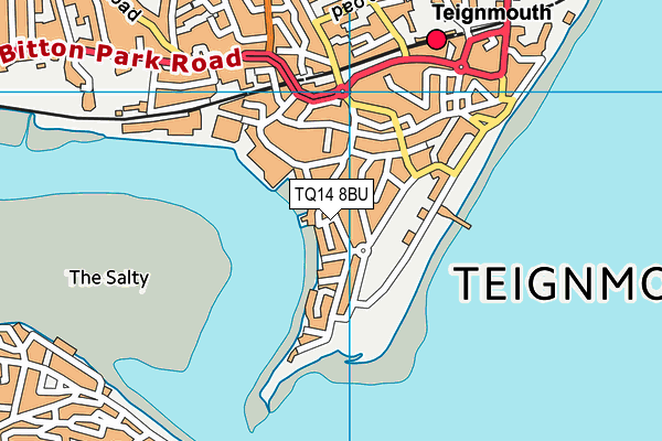 TQ14 8BU map - OS VectorMap District (Ordnance Survey)