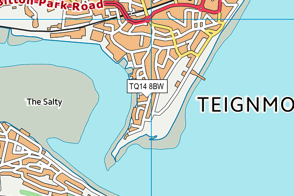 TQ14 8BW map - OS VectorMap District (Ordnance Survey)