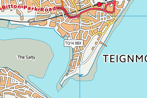 TQ14 8BX map - OS VectorMap District (Ordnance Survey)