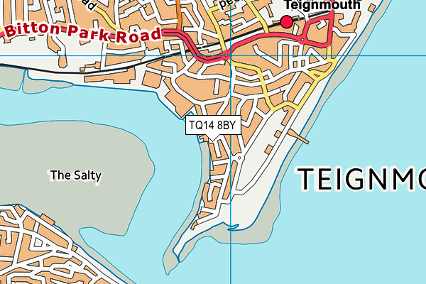 TQ14 8BY map - OS VectorMap District (Ordnance Survey)