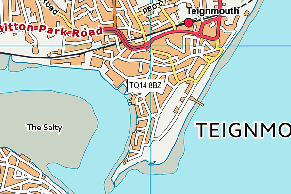 TQ14 8BZ map - OS VectorMap District (Ordnance Survey)