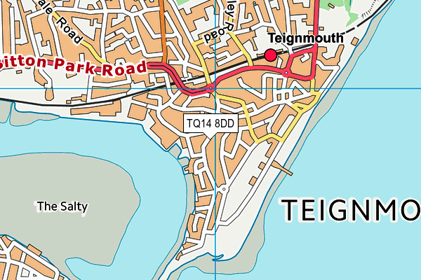 TQ14 8DD map - OS VectorMap District (Ordnance Survey)
