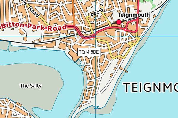TQ14 8DE map - OS VectorMap District (Ordnance Survey)