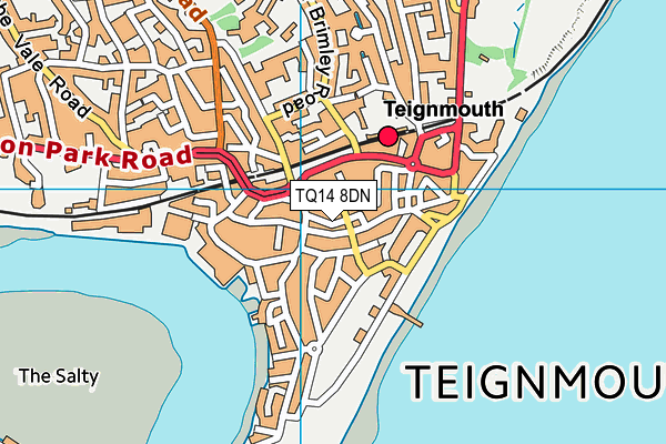 TQ14 8DN map - OS VectorMap District (Ordnance Survey)