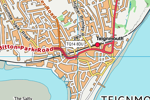 TQ14 8DU map - OS VectorMap District (Ordnance Survey)