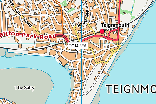TQ14 8EA map - OS VectorMap District (Ordnance Survey)