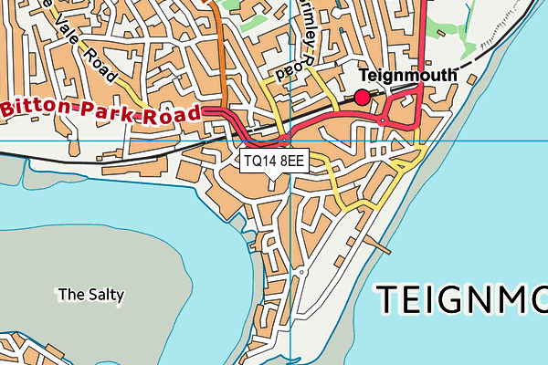 TQ14 8EE map - OS VectorMap District (Ordnance Survey)