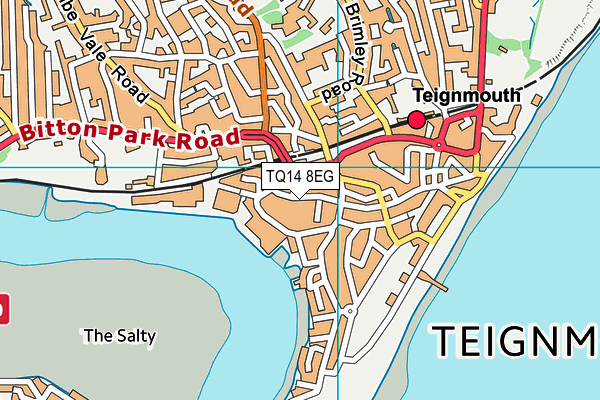 TQ14 8EG map - OS VectorMap District (Ordnance Survey)