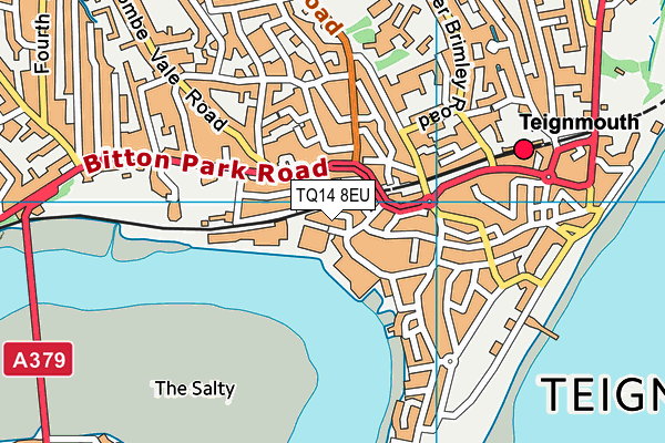 TQ14 8EU map - OS VectorMap District (Ordnance Survey)