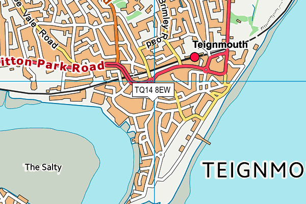 TQ14 8EW map - OS VectorMap District (Ordnance Survey)