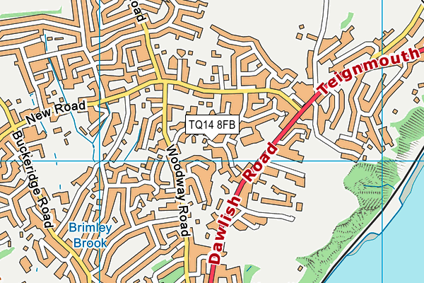 TQ14 8FB map - OS VectorMap District (Ordnance Survey)