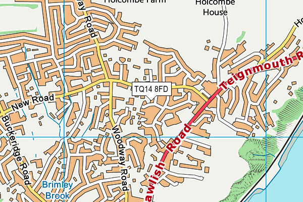 TQ14 8FD map - OS VectorMap District (Ordnance Survey)