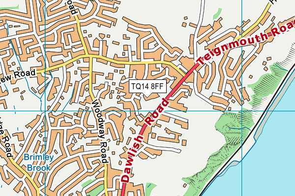 TQ14 8FF map - OS VectorMap District (Ordnance Survey)