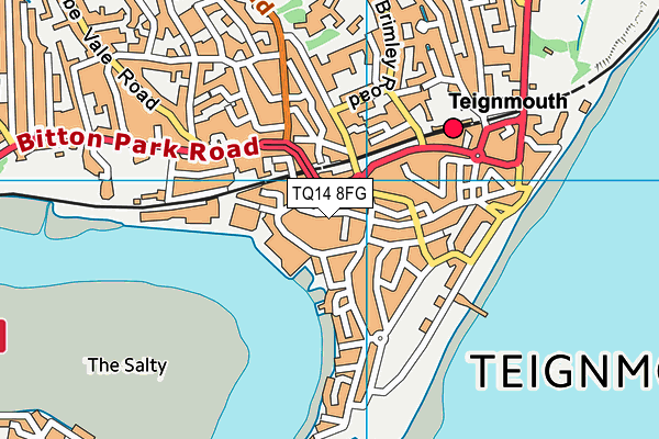 TQ14 8FG map - OS VectorMap District (Ordnance Survey)