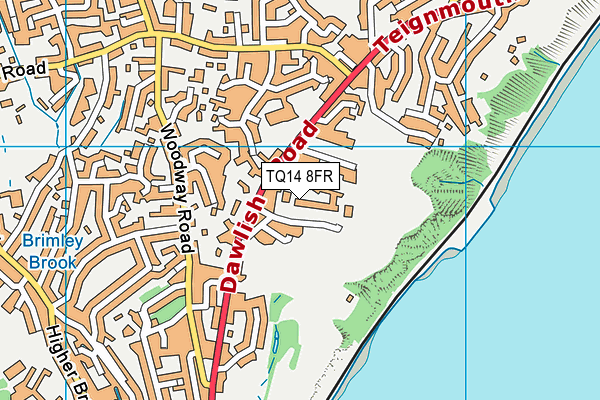 TQ14 8FR map - OS VectorMap District (Ordnance Survey)