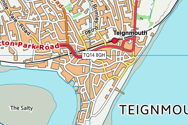 TQ14 8GH map - OS VectorMap District (Ordnance Survey)