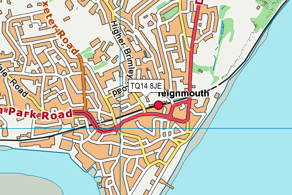 TQ14 8JE map - OS VectorMap District (Ordnance Survey)