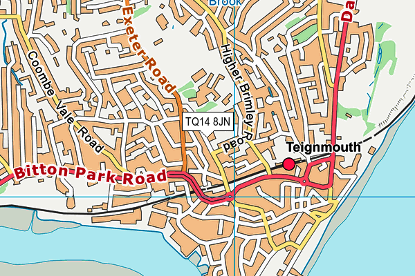 TQ14 8JN map - OS VectorMap District (Ordnance Survey)