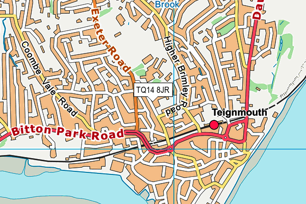 TQ14 8JR map - OS VectorMap District (Ordnance Survey)