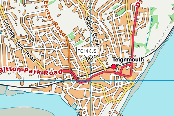 TQ14 8JS map - OS VectorMap District (Ordnance Survey)