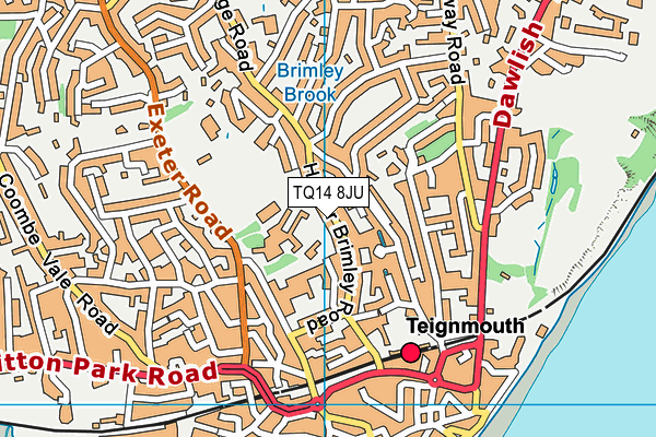 TQ14 8JU map - OS VectorMap District (Ordnance Survey)