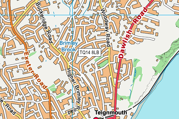 TQ14 8LB map - OS VectorMap District (Ordnance Survey)